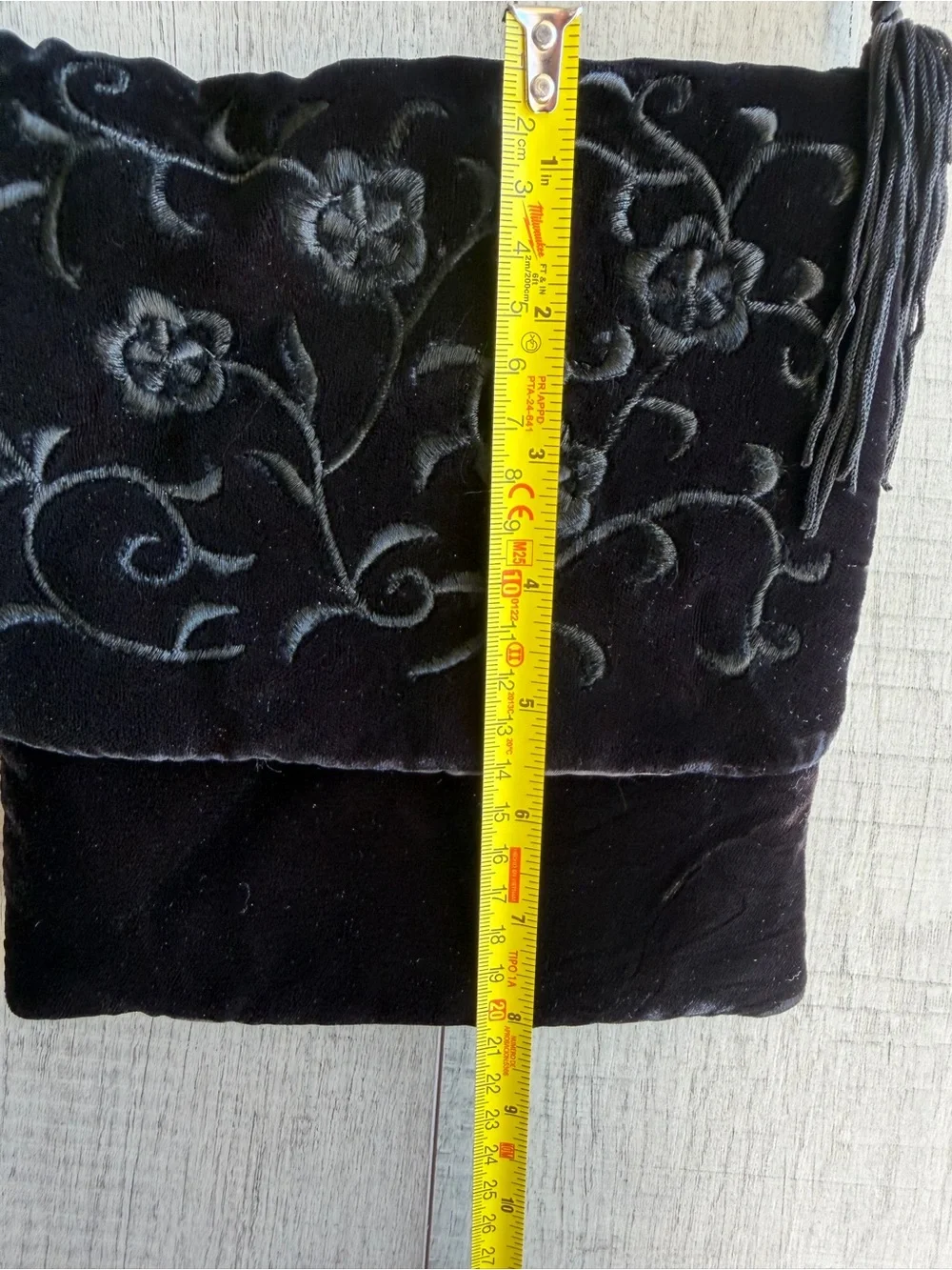 Vintage‎ Jacqueline Ferrar Women’s Black Purse Shoulder Bag Crossbody Floral 90s